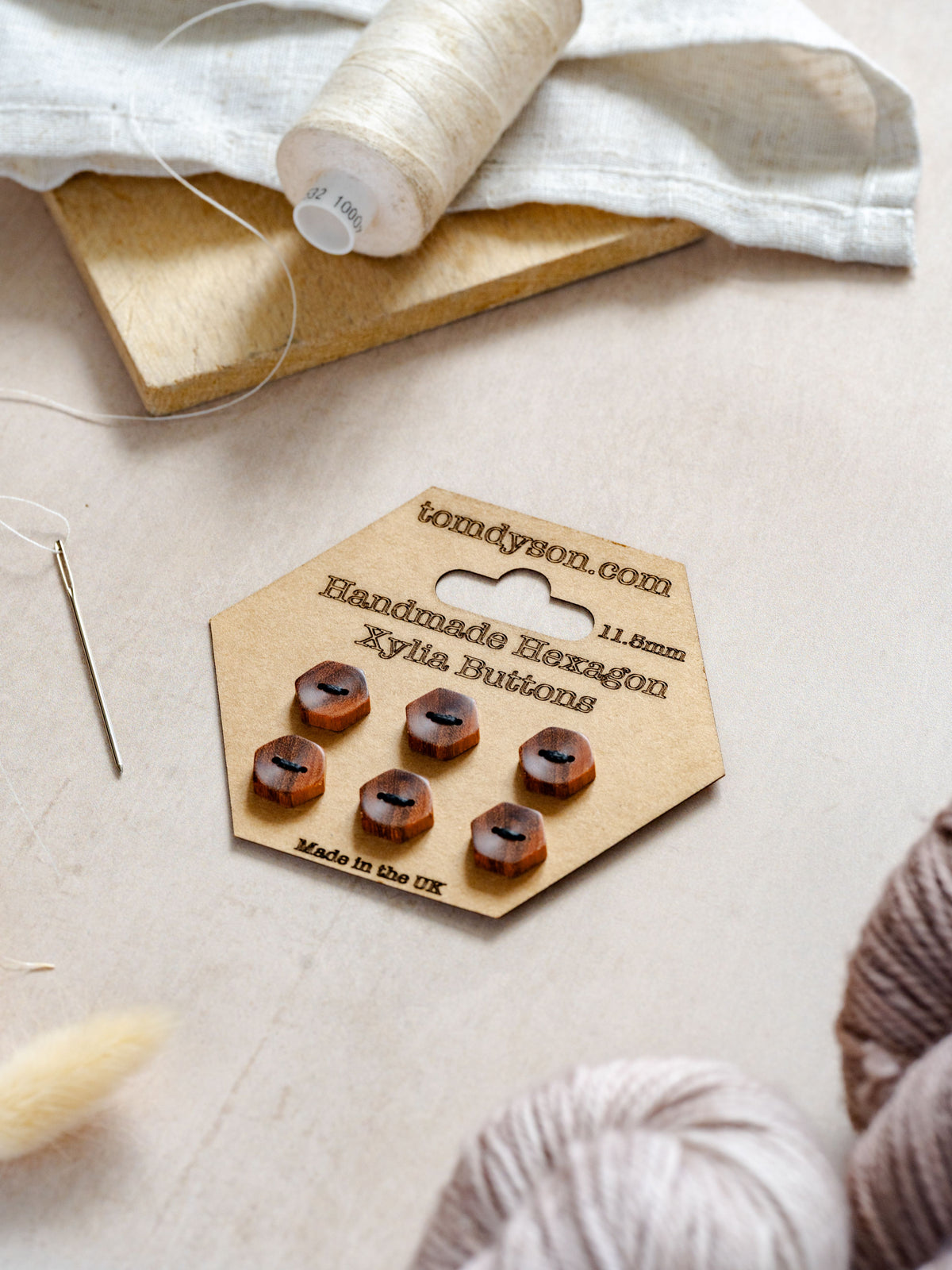 Little Wooden Buttons, 11.5mm.