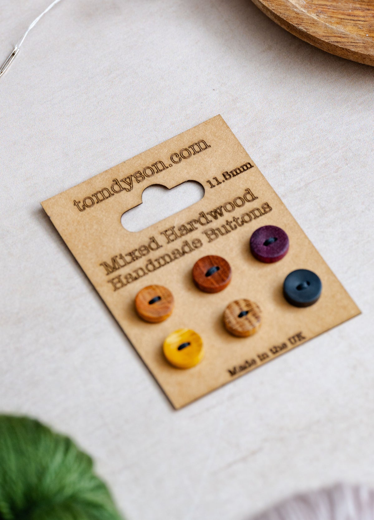 Little Wooden Buttons, 11.5mm.