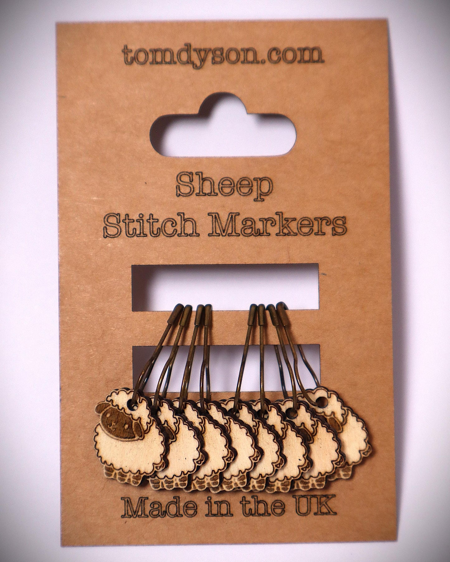 Sheep Stitch Markers: Birch Plywood Knitting Crochet Accessories (Set of 8)