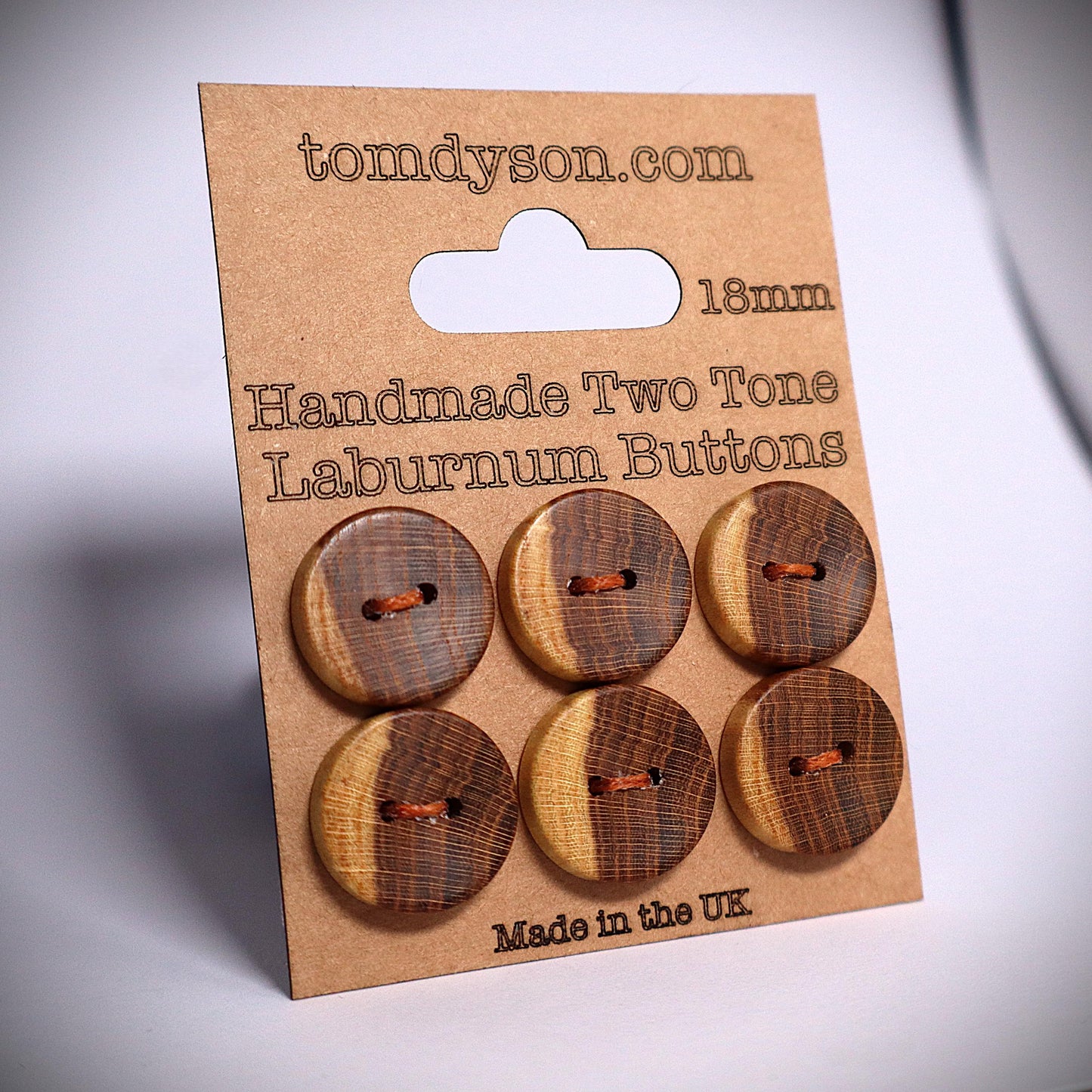 Two Tone Laburnum Buttons, Handmade & Full Range of Sizes
