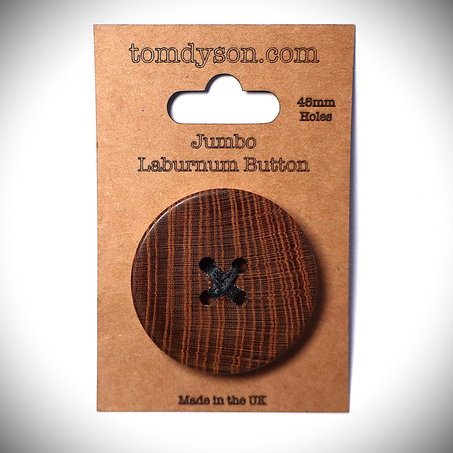 Handmade Jumbo Laburnum Button - 45mm - Made by Me, personally.