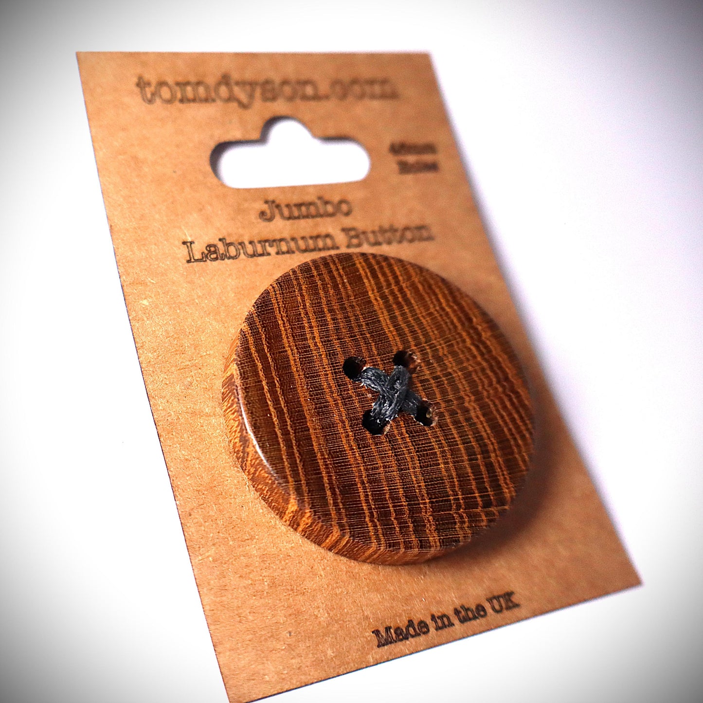 Handmade Jumbo Laburnum Button - 45mm - Made by Me, personally.