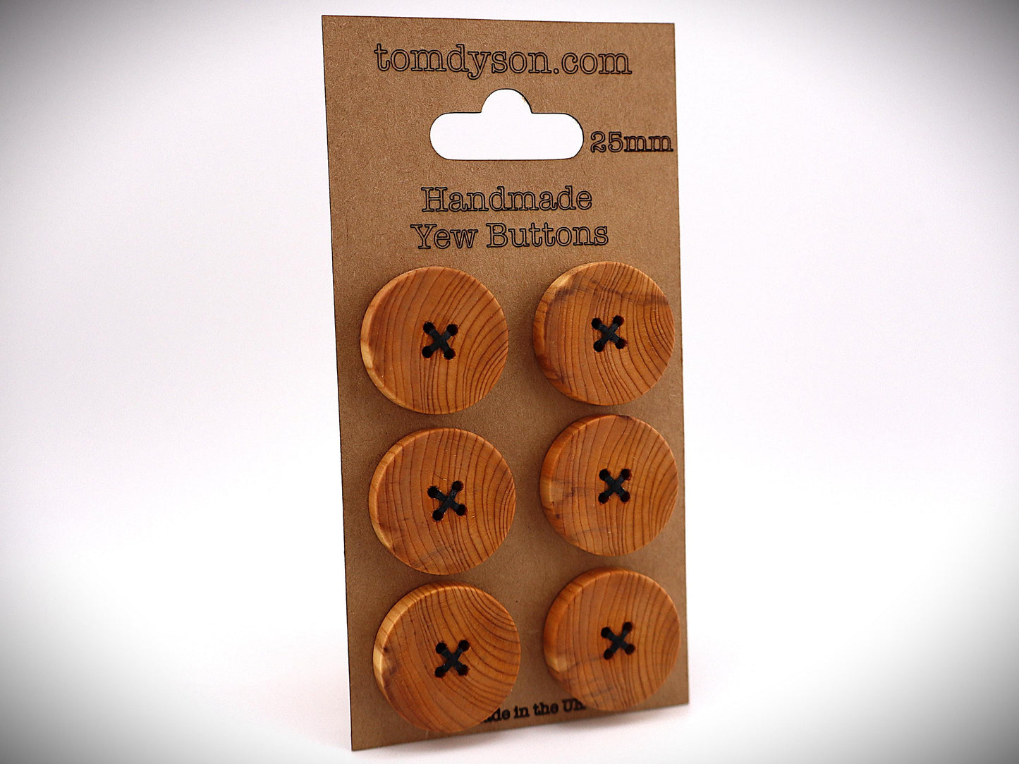 Yew Buttons, Handmade & Full Range of Sizes