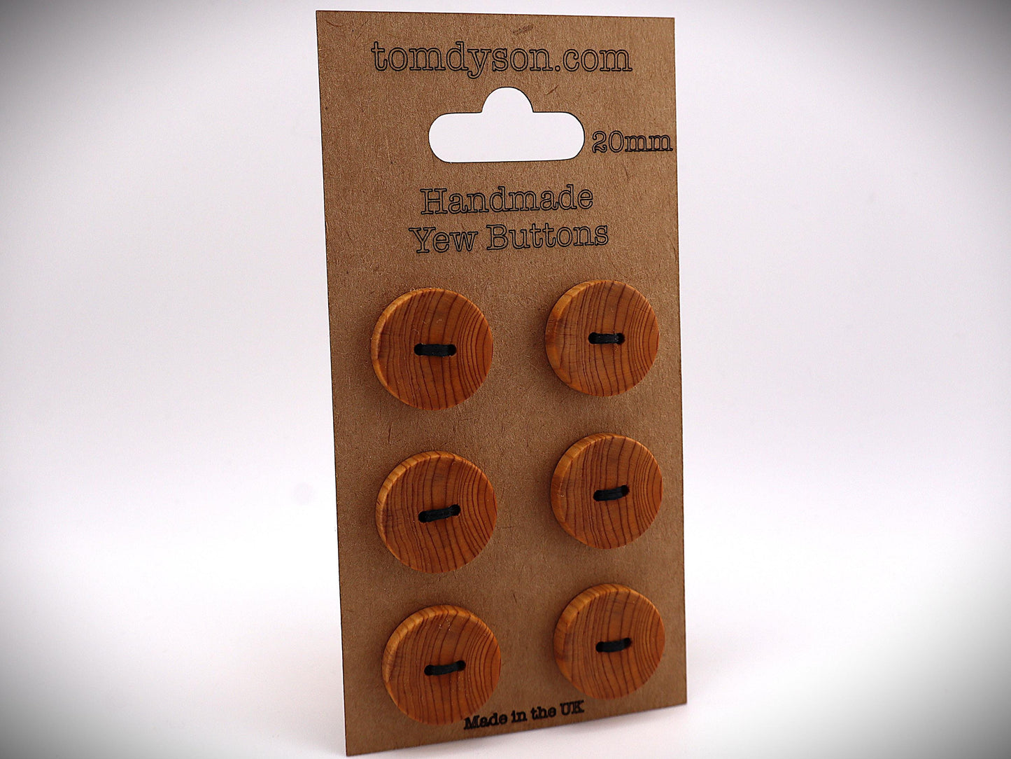 Yew Buttons, Handmade & Full Range of Sizes