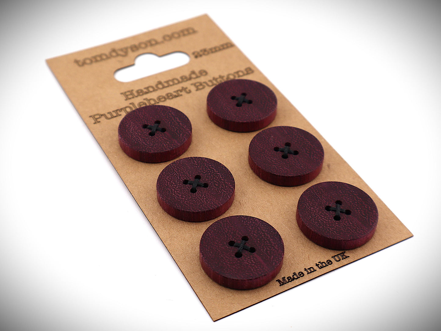 Purpleheart Buttons, Handmade & Full Range of Sizes