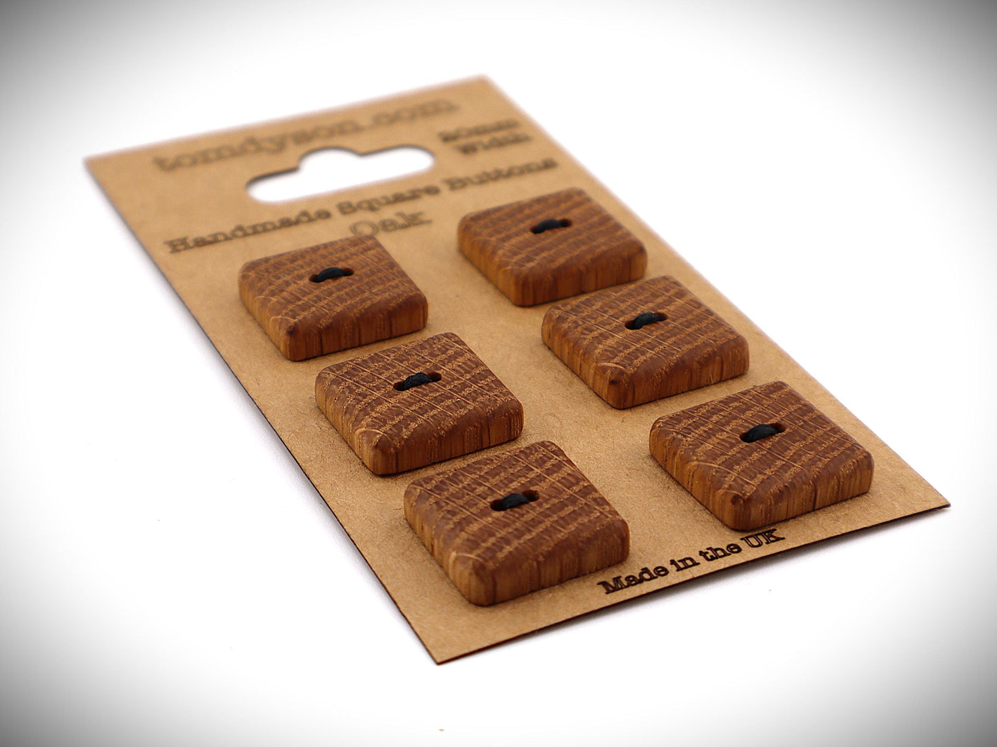 Square Buttons! Range of woods and Handmade in the UK