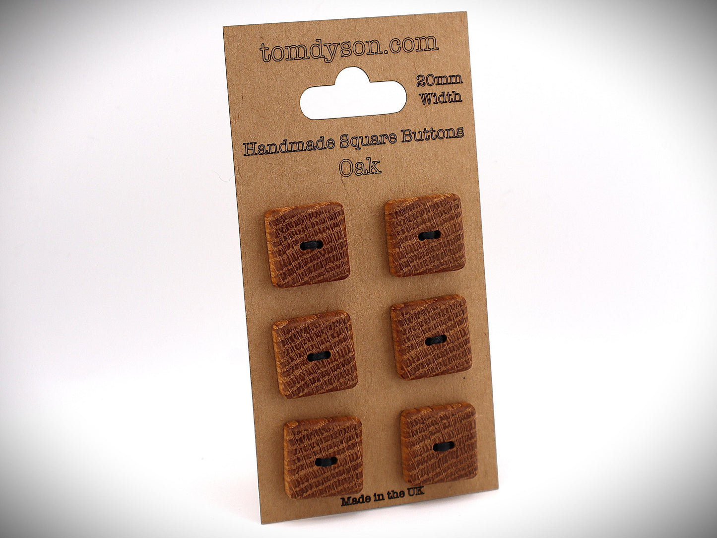 Square Buttons! Range of woods and Handmade in the UK