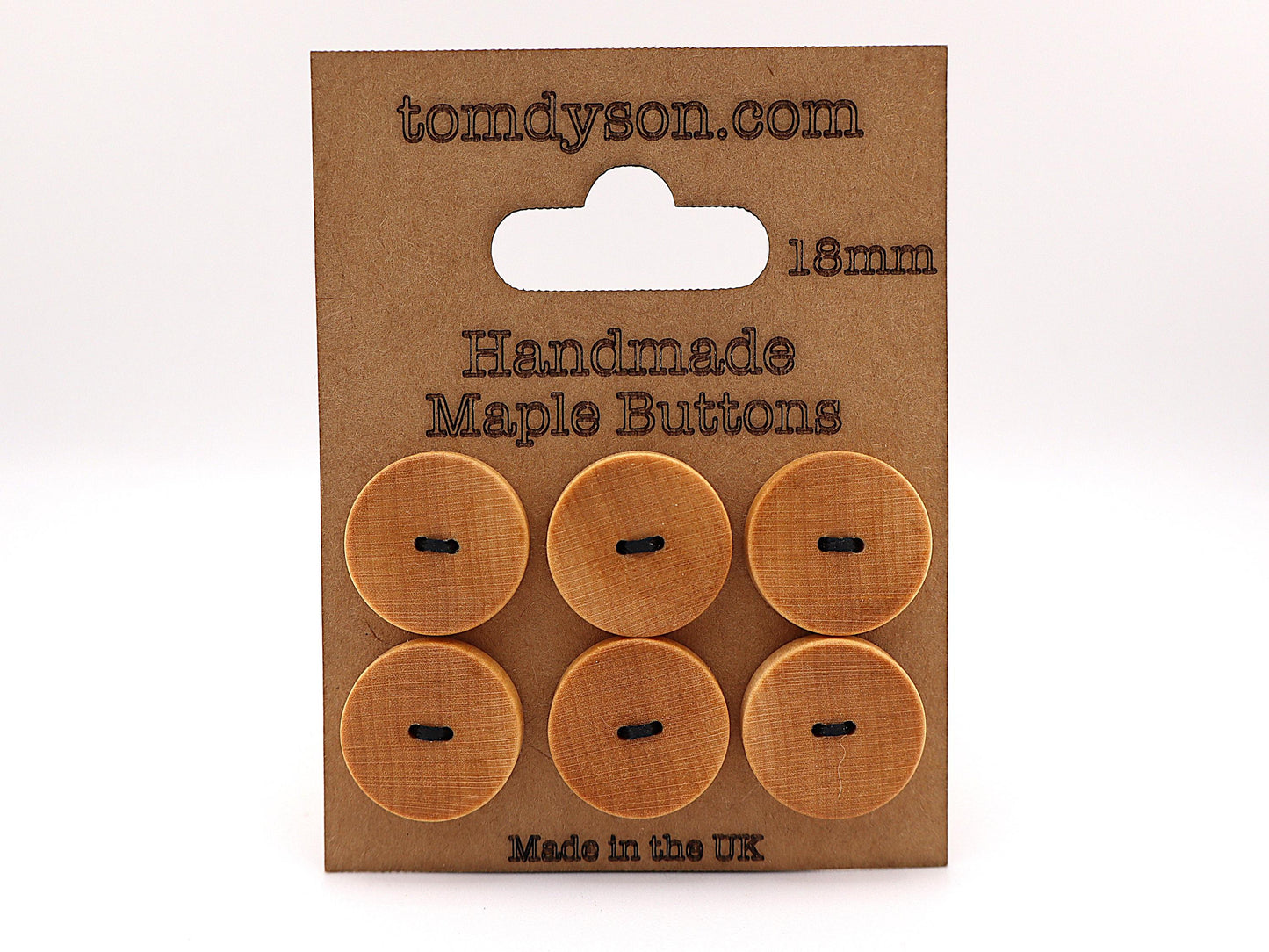 Maple Buttons, Handmade & Full Range of Sizes