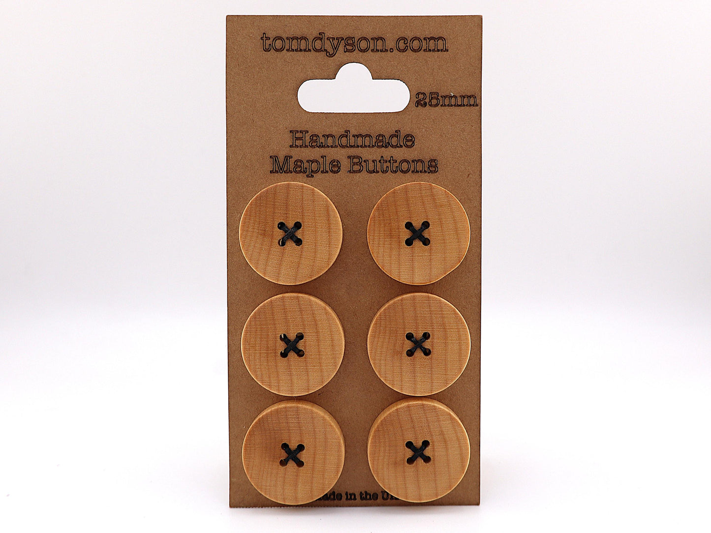 Maple Buttons, Handmade & Full Range of Sizes