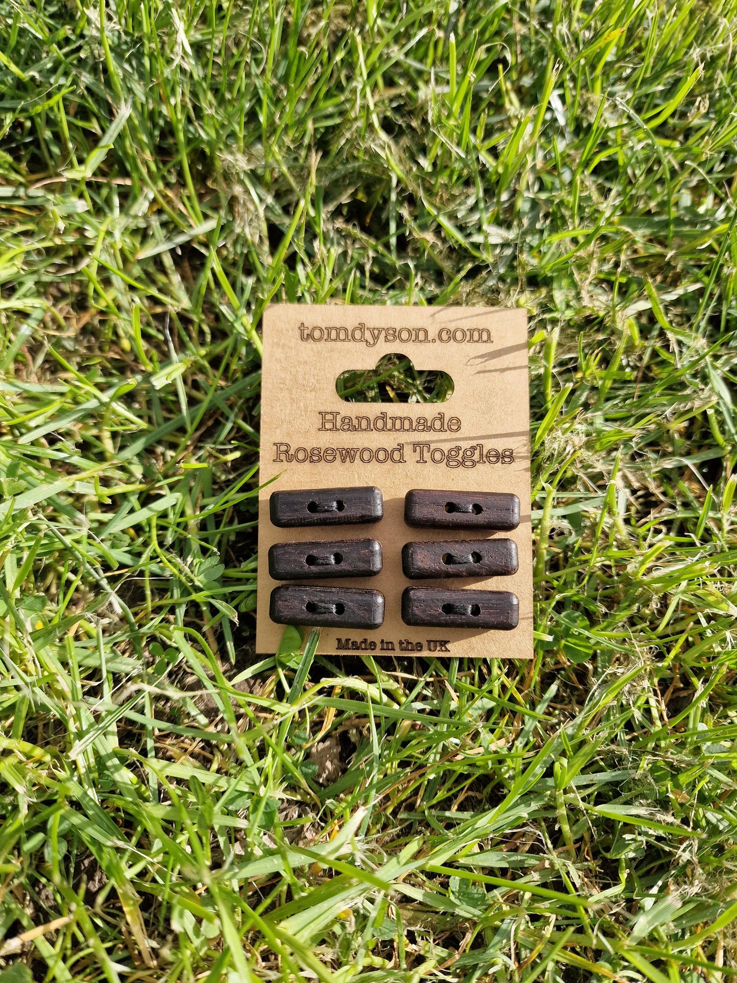 Handmade Wood Toggles – 25mm Natural Wooden Fasteners for Knitting, Sewing & Crafts