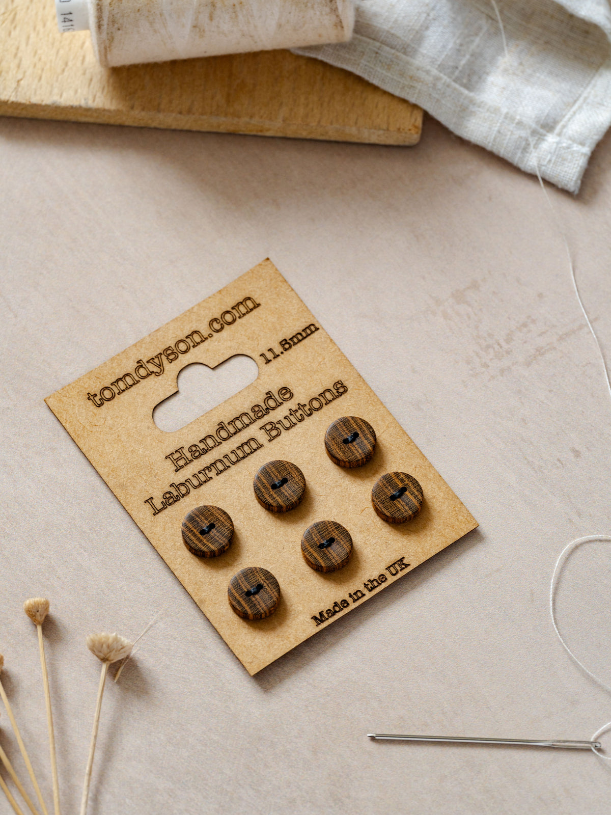 Little Wooden Buttons, 11.5mm.