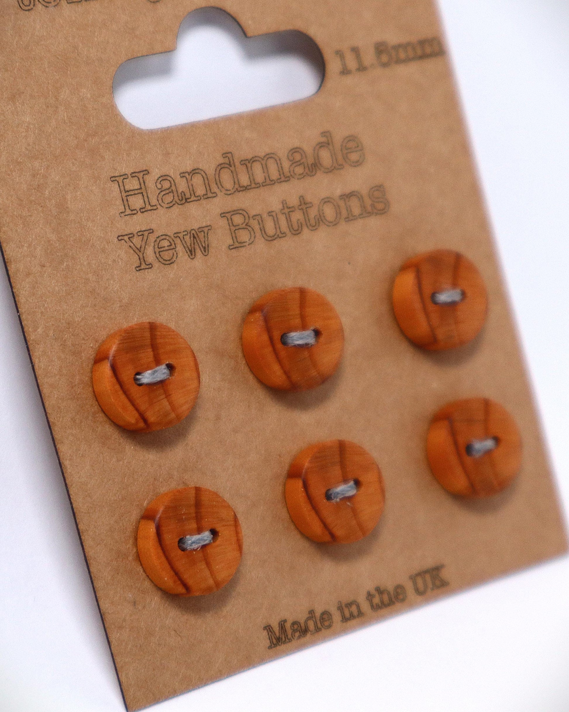 Yew Buttons, Handmade & Full Range of Sizes