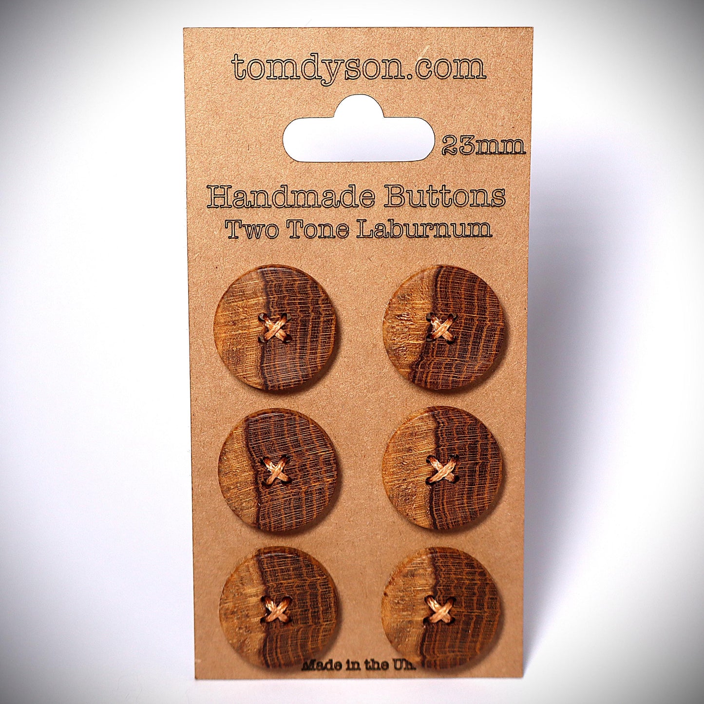 Two Tone Laburnum Buttons, Handmade & Full Range of Sizes