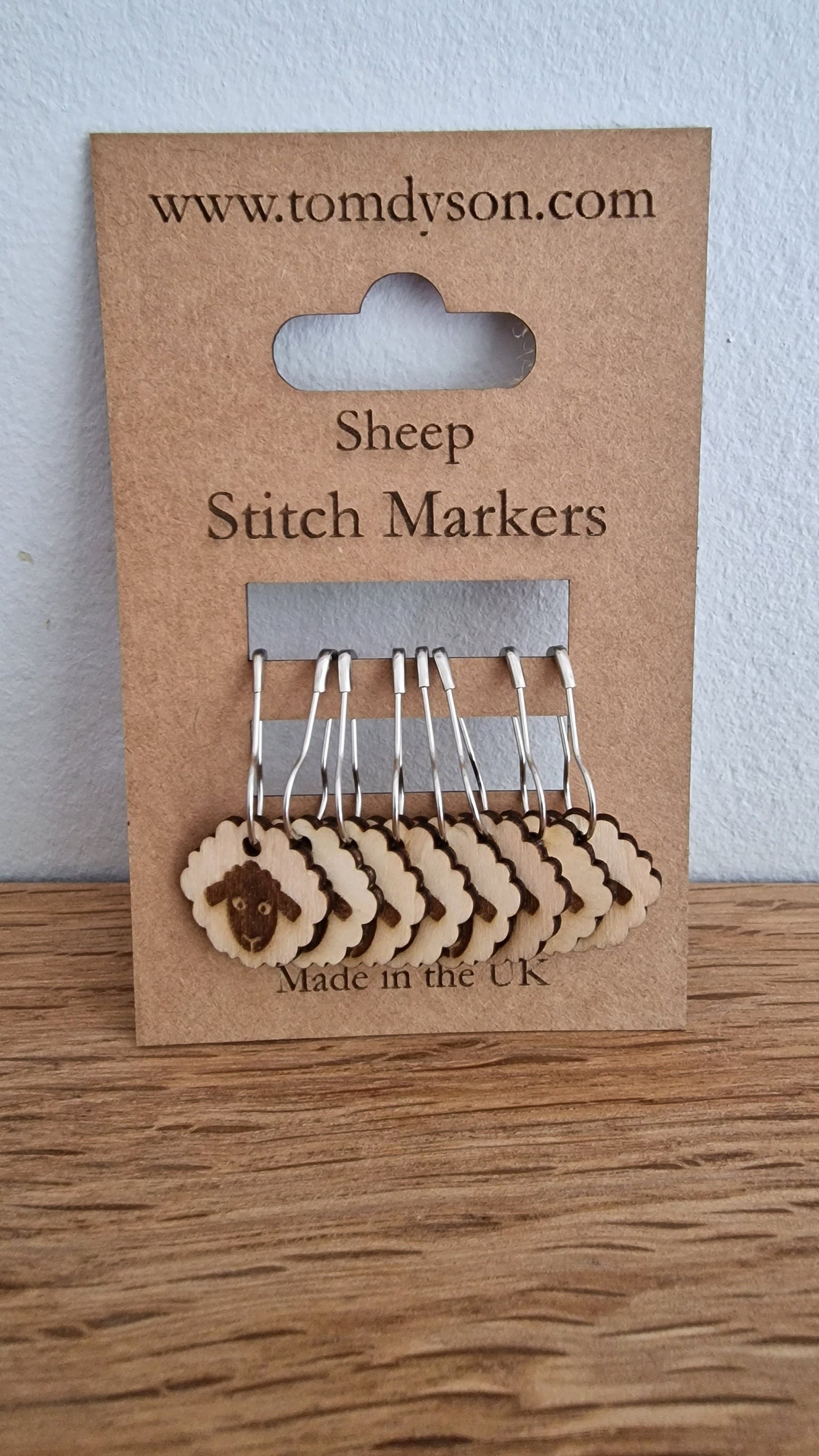 Sheep Stitch Markers: Birch Plywood Knitting Crochet Accessories (Set of 8)