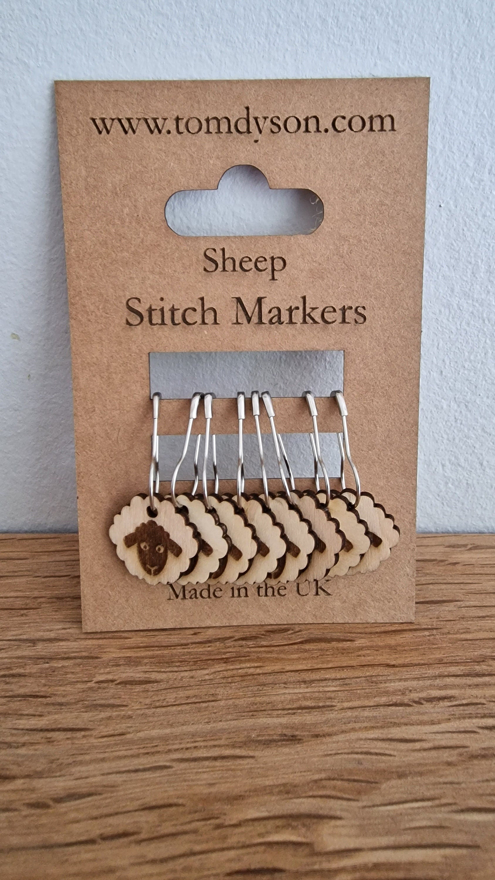 Sheep Stitch Markers: Birch Plywood Knitting Crochet Accessories (Set of 8)