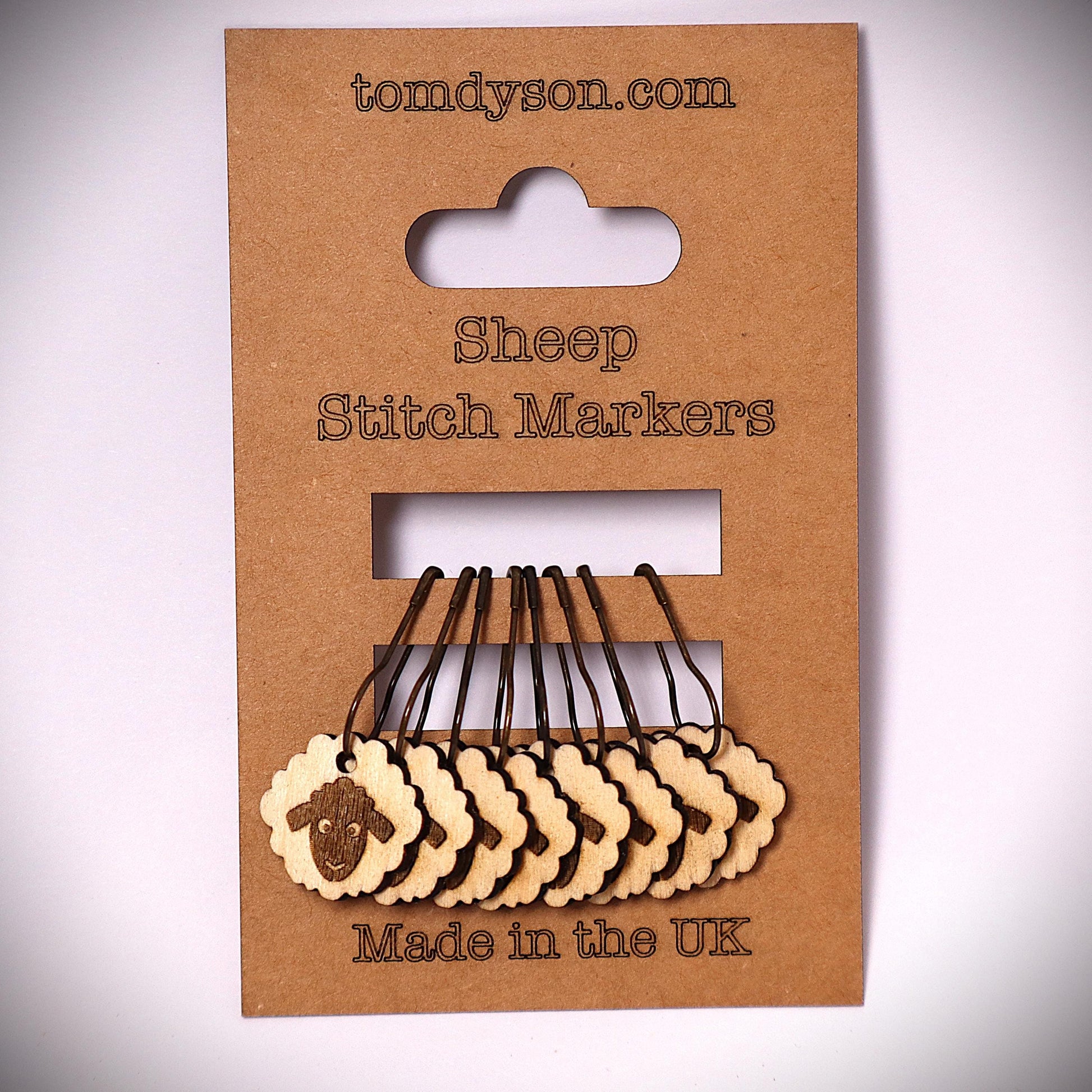 Sheep Stitch Markers: Birch Plywood Knitting Crochet Accessories (Set of 8)