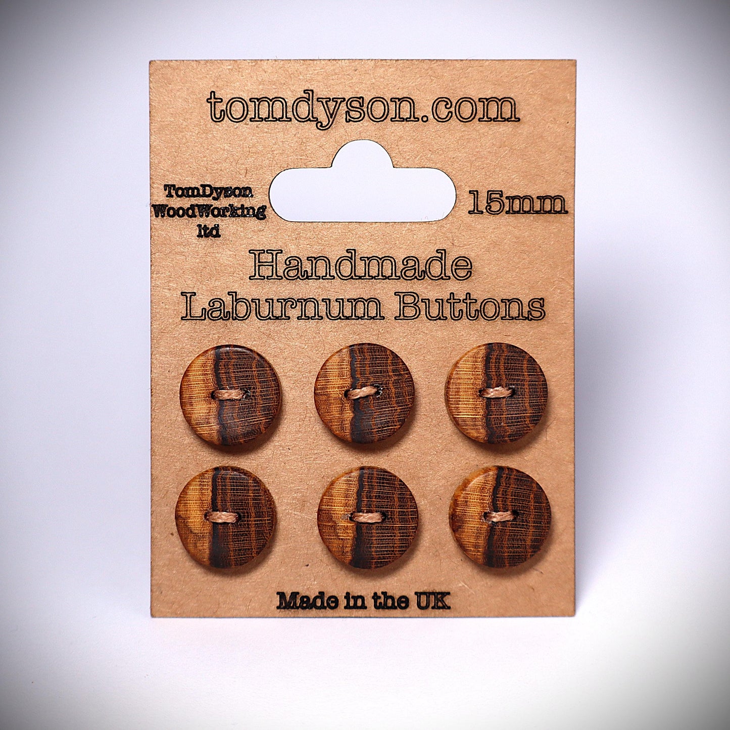 Two Tone Laburnum Buttons, Handmade & Full Range of Sizes