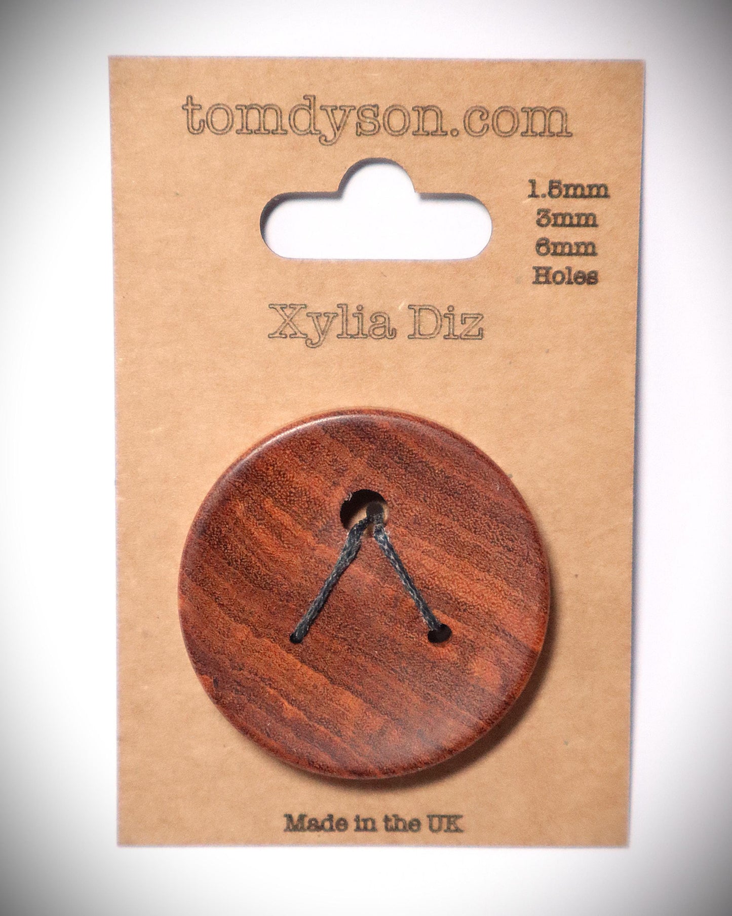 Handcrafted Wood Diz for Spinners - 3 Hole Sizes (1.5mm, 3mm, 6mm) - Range of woods