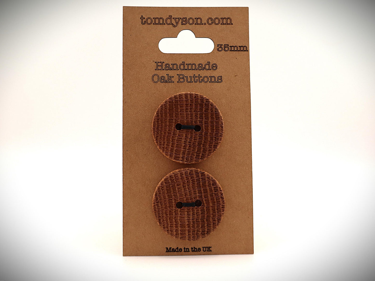 Handmade Oak Wood Buttons: Full Size Range, Sewing Supplies