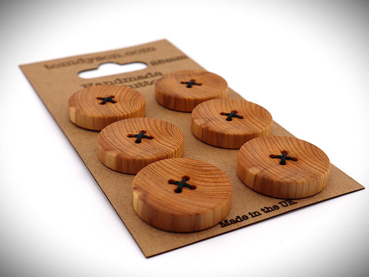 Yew Buttons, Handmade & Full Range of Sizes