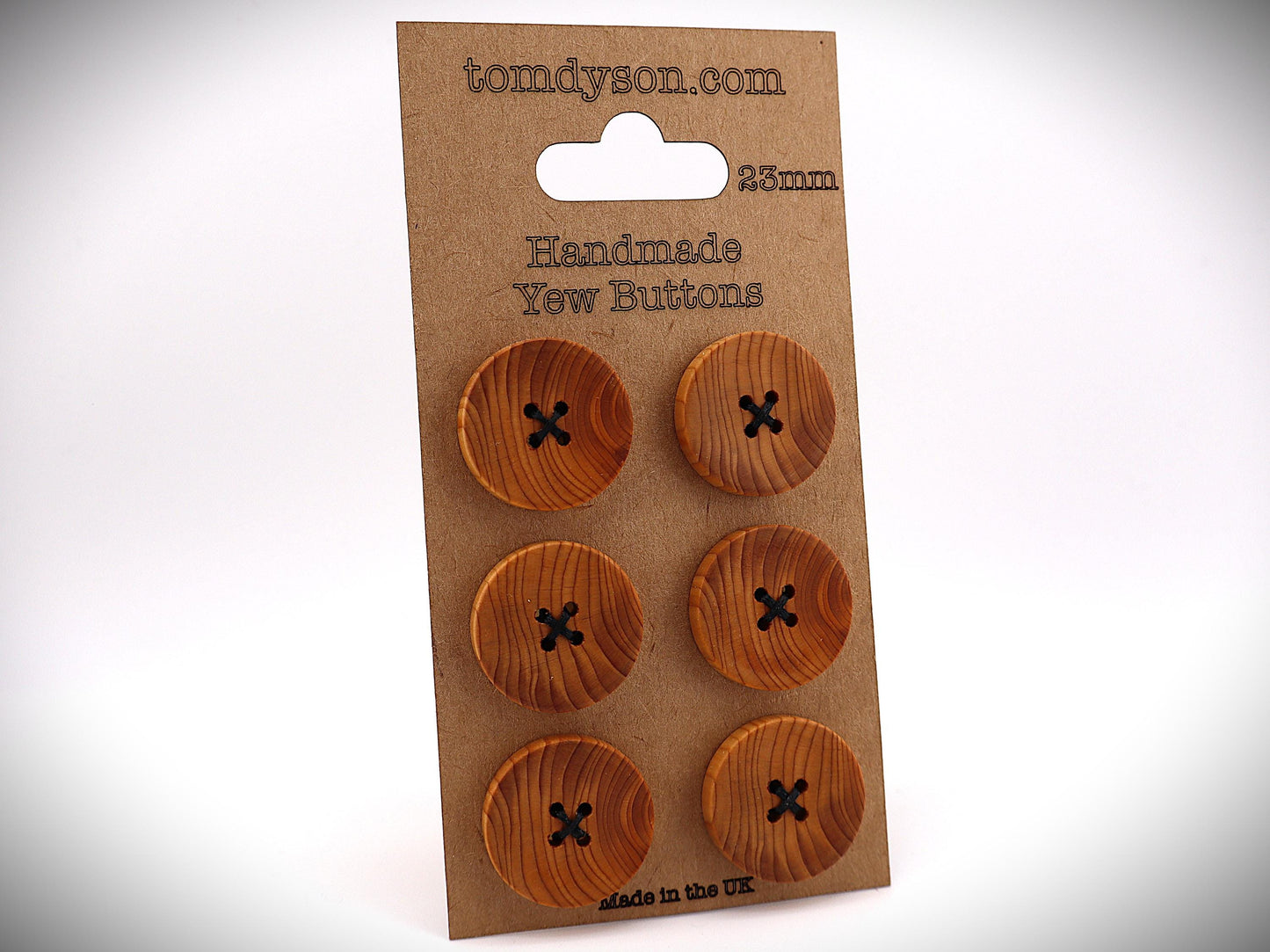 Yew Buttons, Handmade & Full Range of Sizes