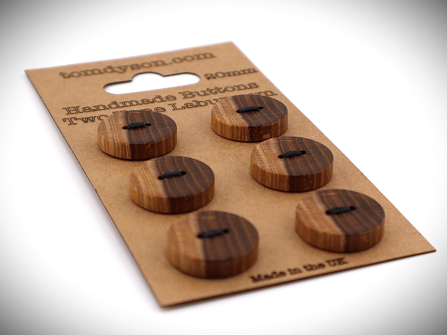 Two Tone Laburnum Buttons, Handmade & Full Range of Sizes