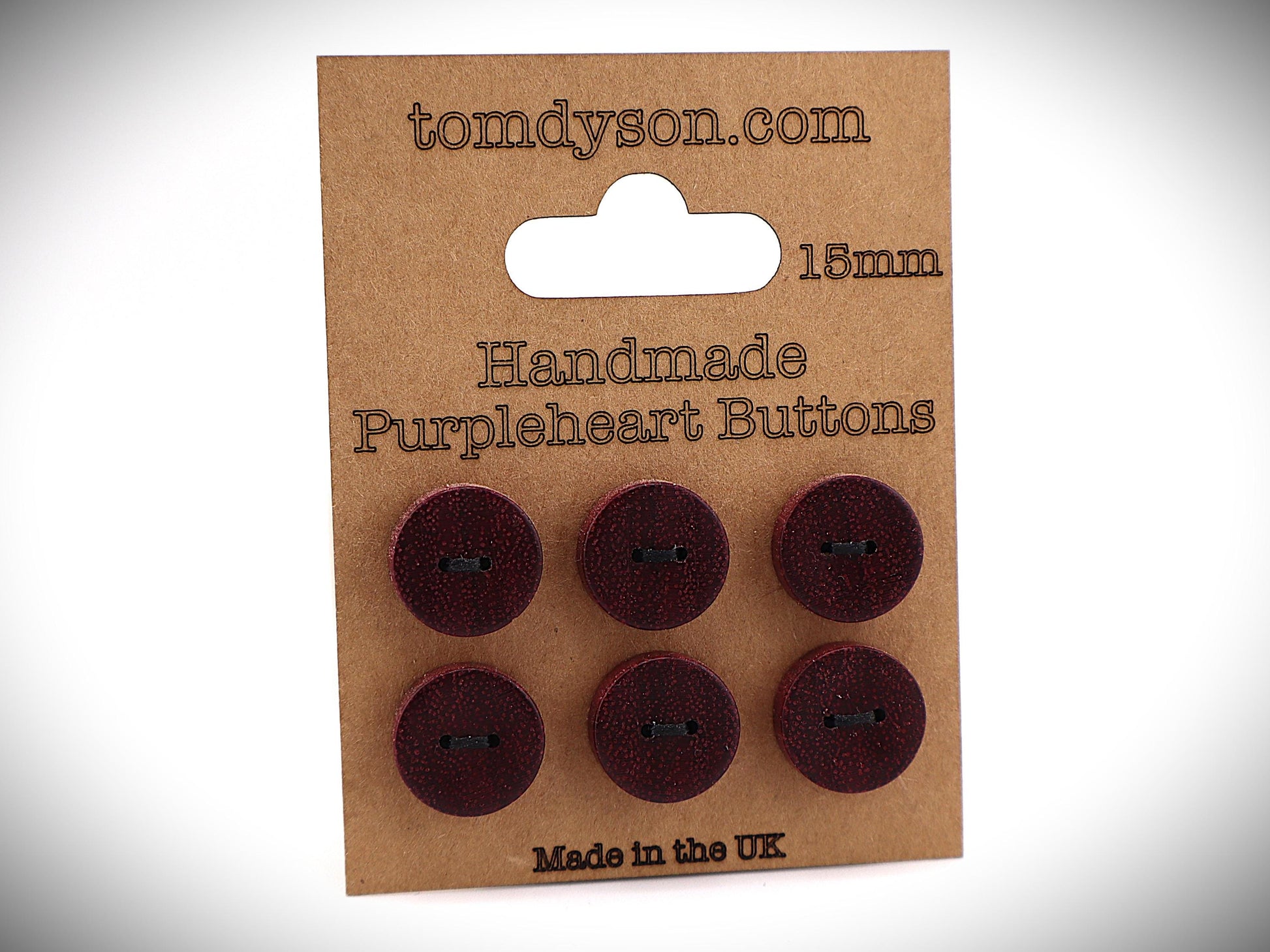 Purpleheart Buttons, Handmade & Full Range of Sizes
