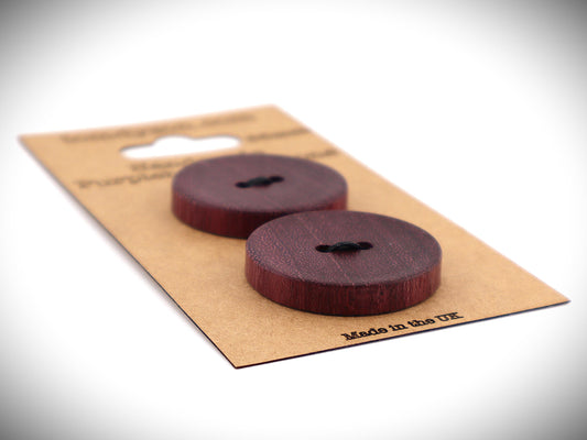 Purpleheart Buttons, Handmade & Full Range of Sizes