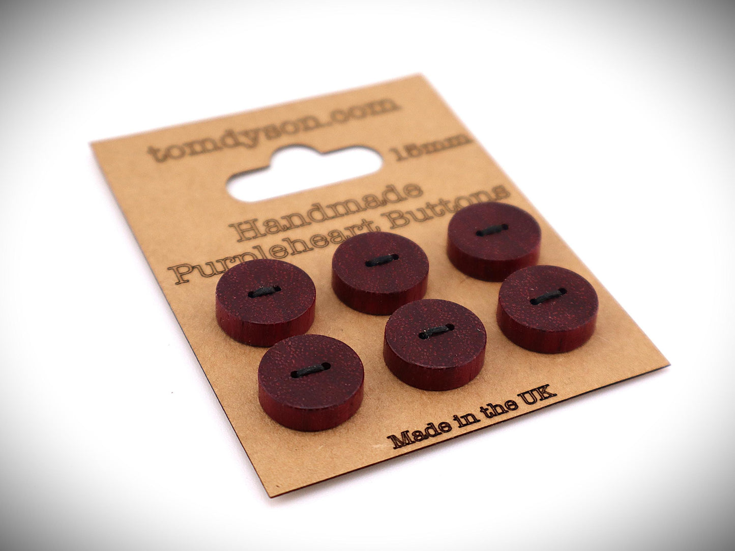 Purpleheart Buttons, Handmade & Full Range of Sizes