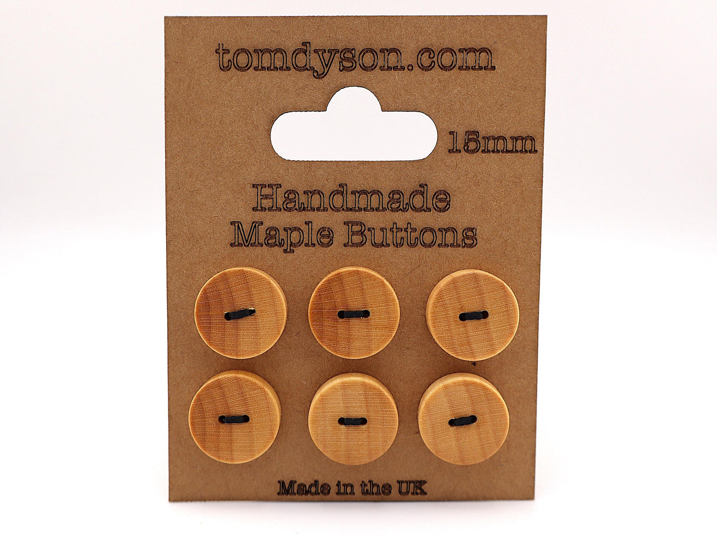 Maple Buttons, Handmade & Full Range of Sizes