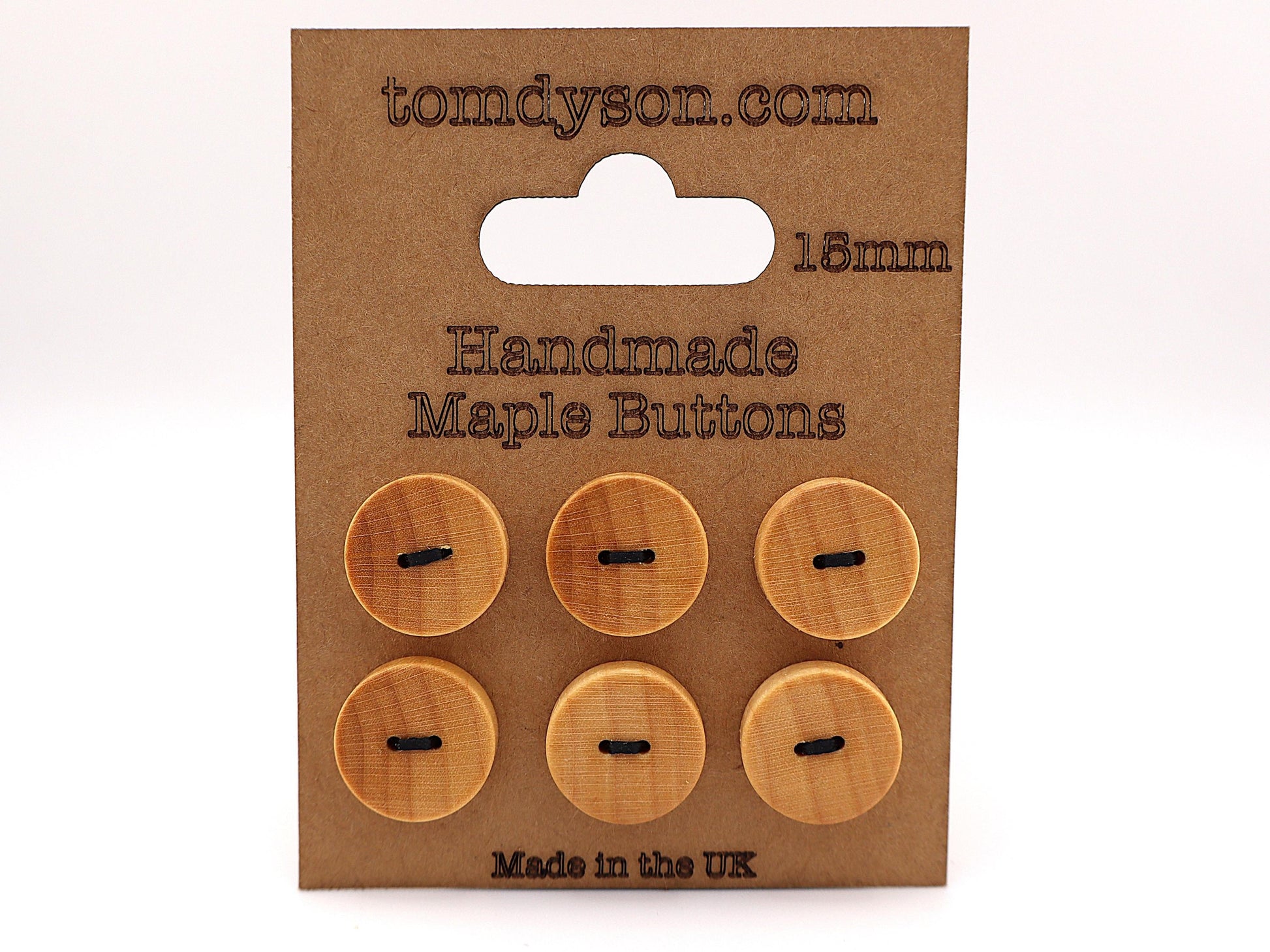 Maple Buttons, Handmade & Full Range of Sizes