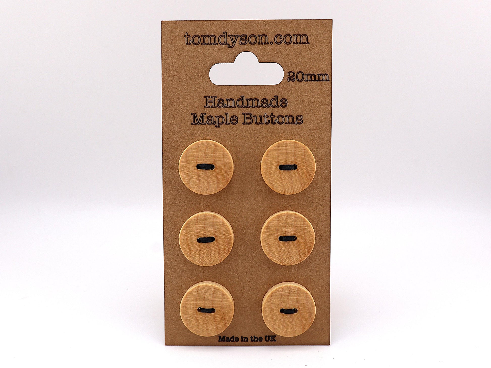 Maple Buttons, Handmade & Full Range of Sizes