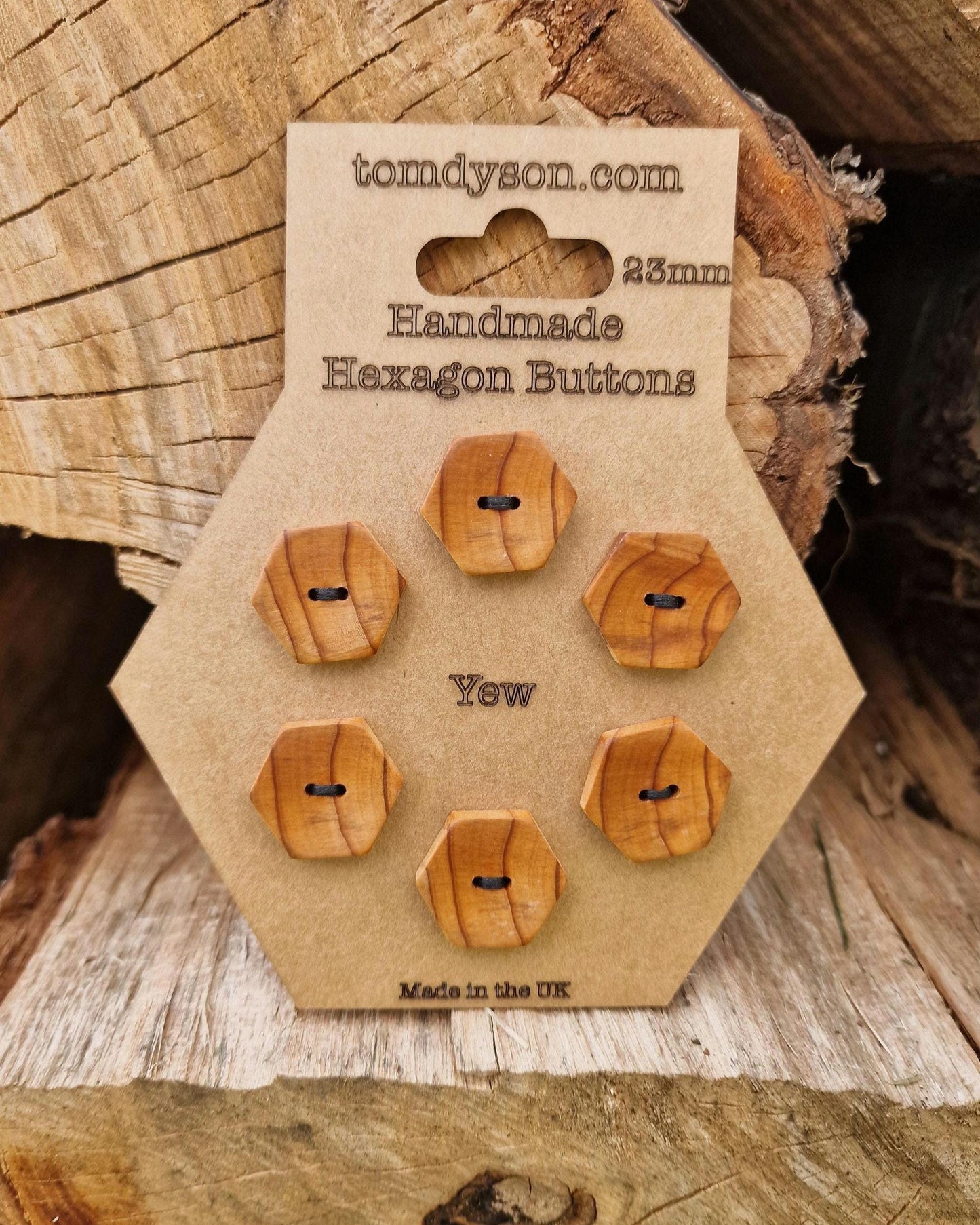 Yew Buttons, Handmade & Full Range of Sizes