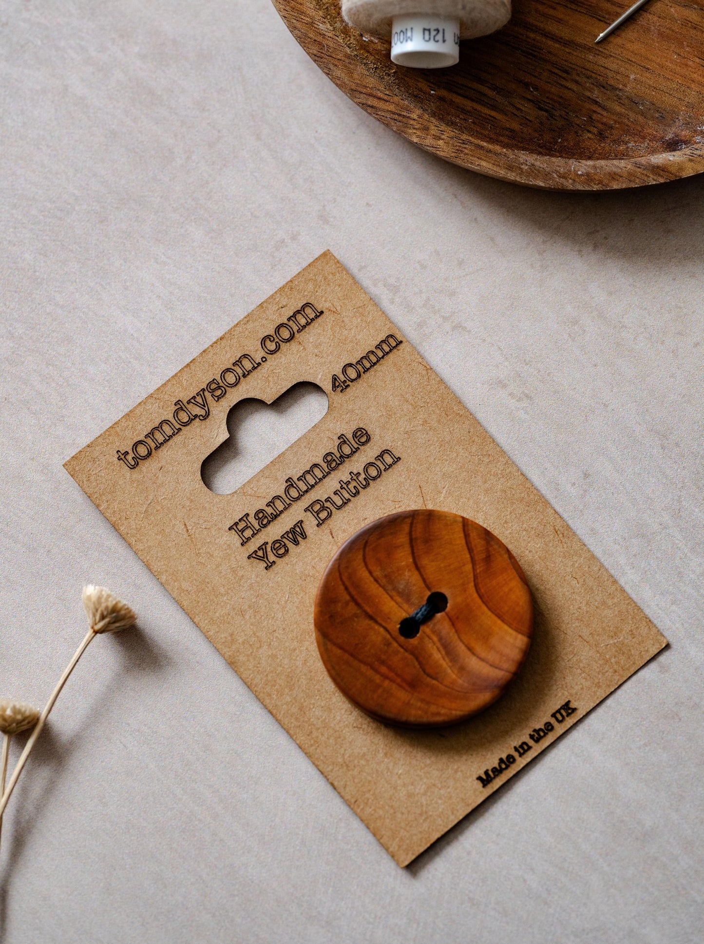 Yew Buttons, Handmade & Full Range of Sizes