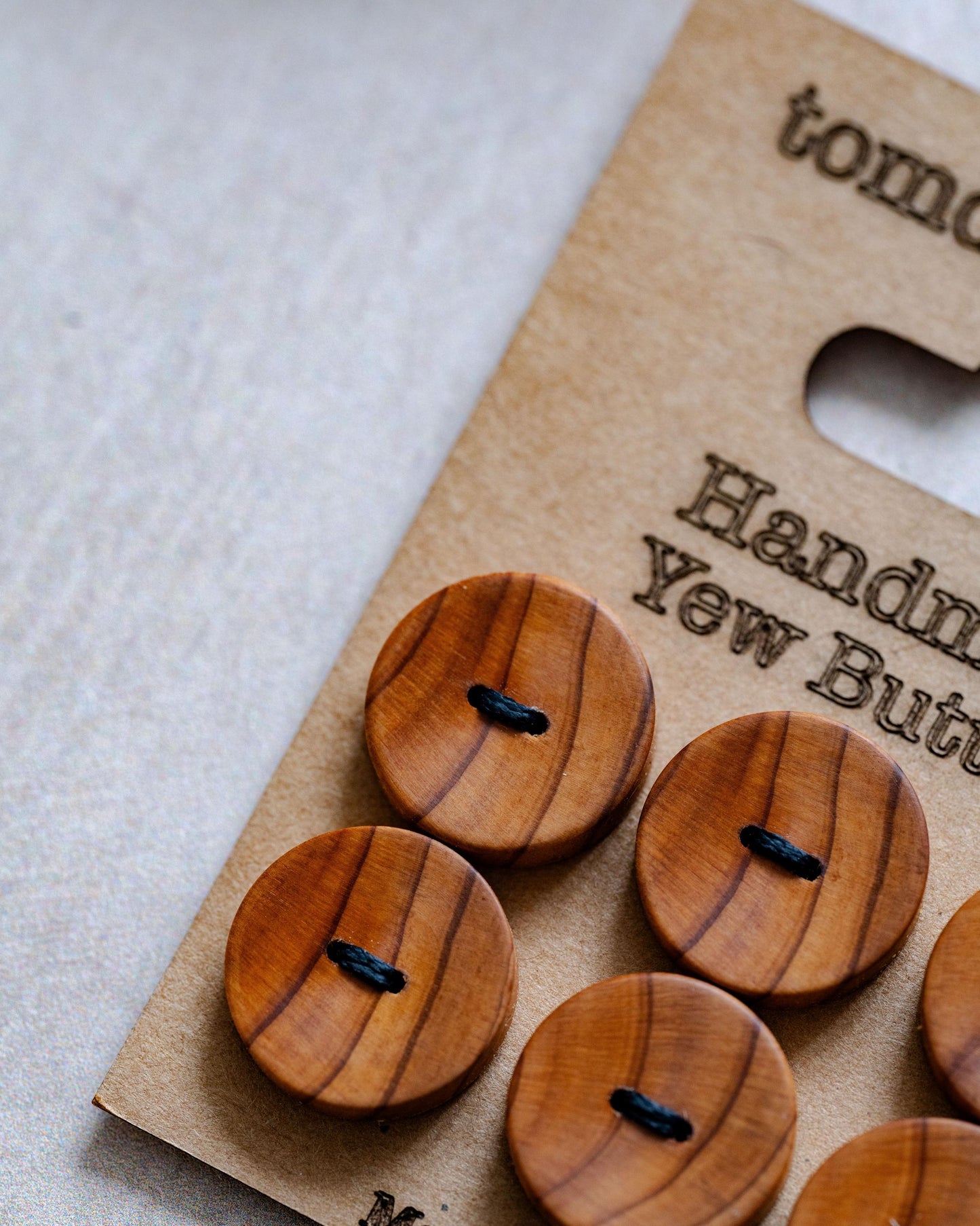 Yew Buttons, Handmade & Full Range of Sizes