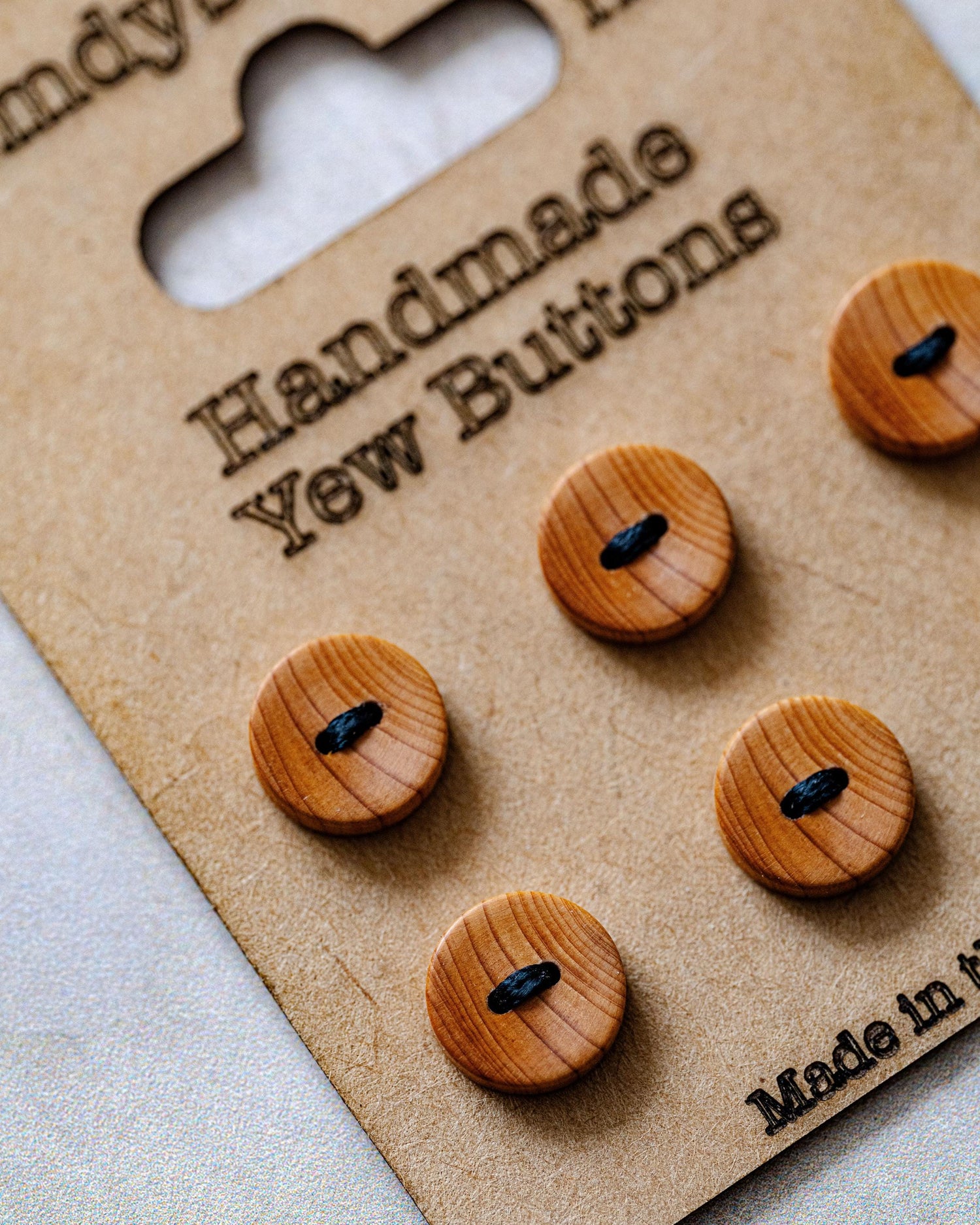 Yew Buttons, Handmade & Full Range of Sizes