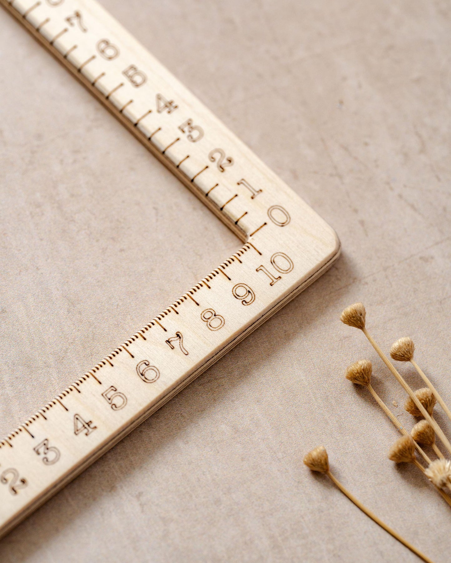 Birch Plywood Tension Ruler: 4 Inch Knitting Gauge