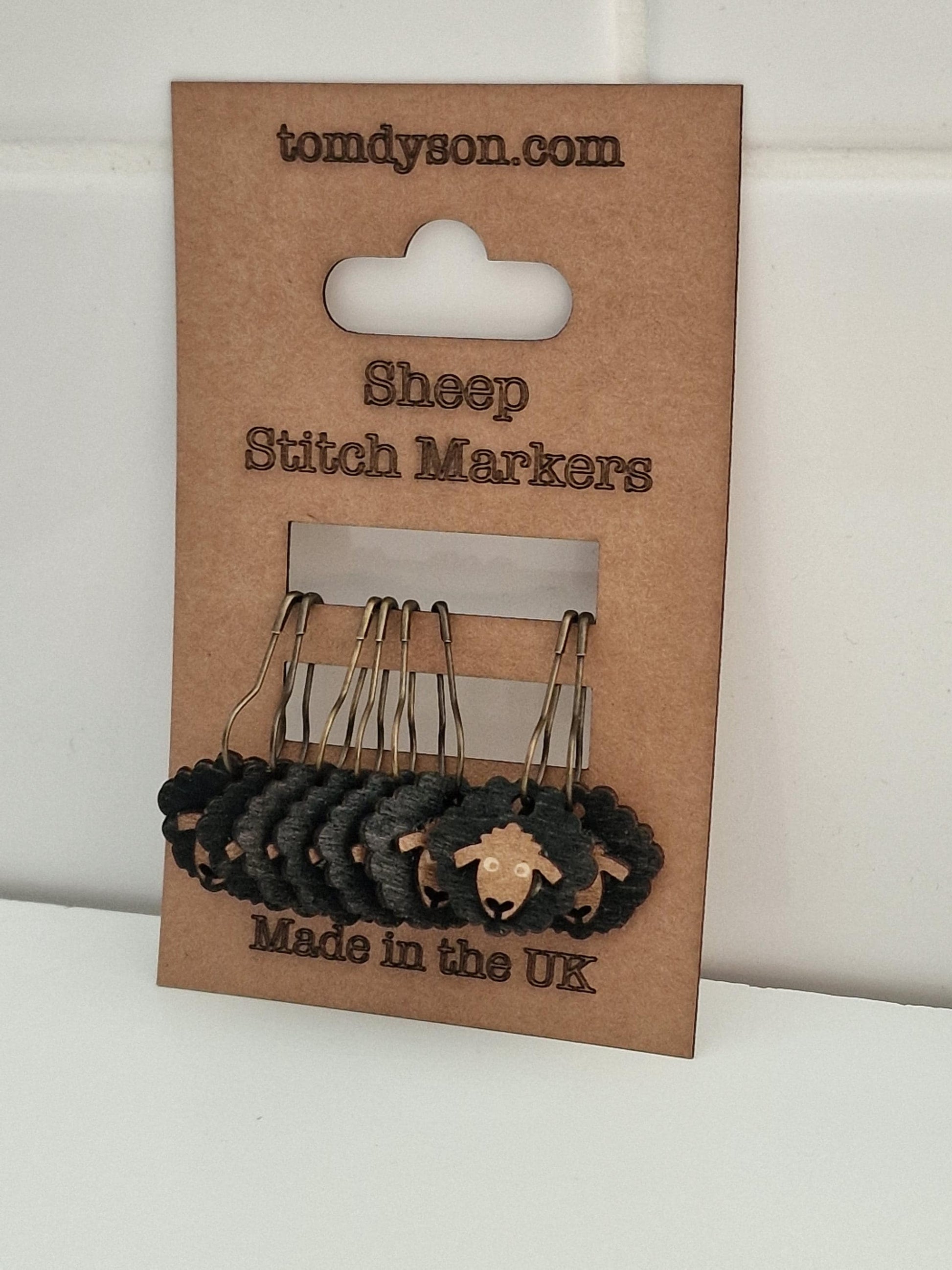 Sheep Stitch Markers: Birch Plywood Knitting Crochet Accessories (Set of 8)