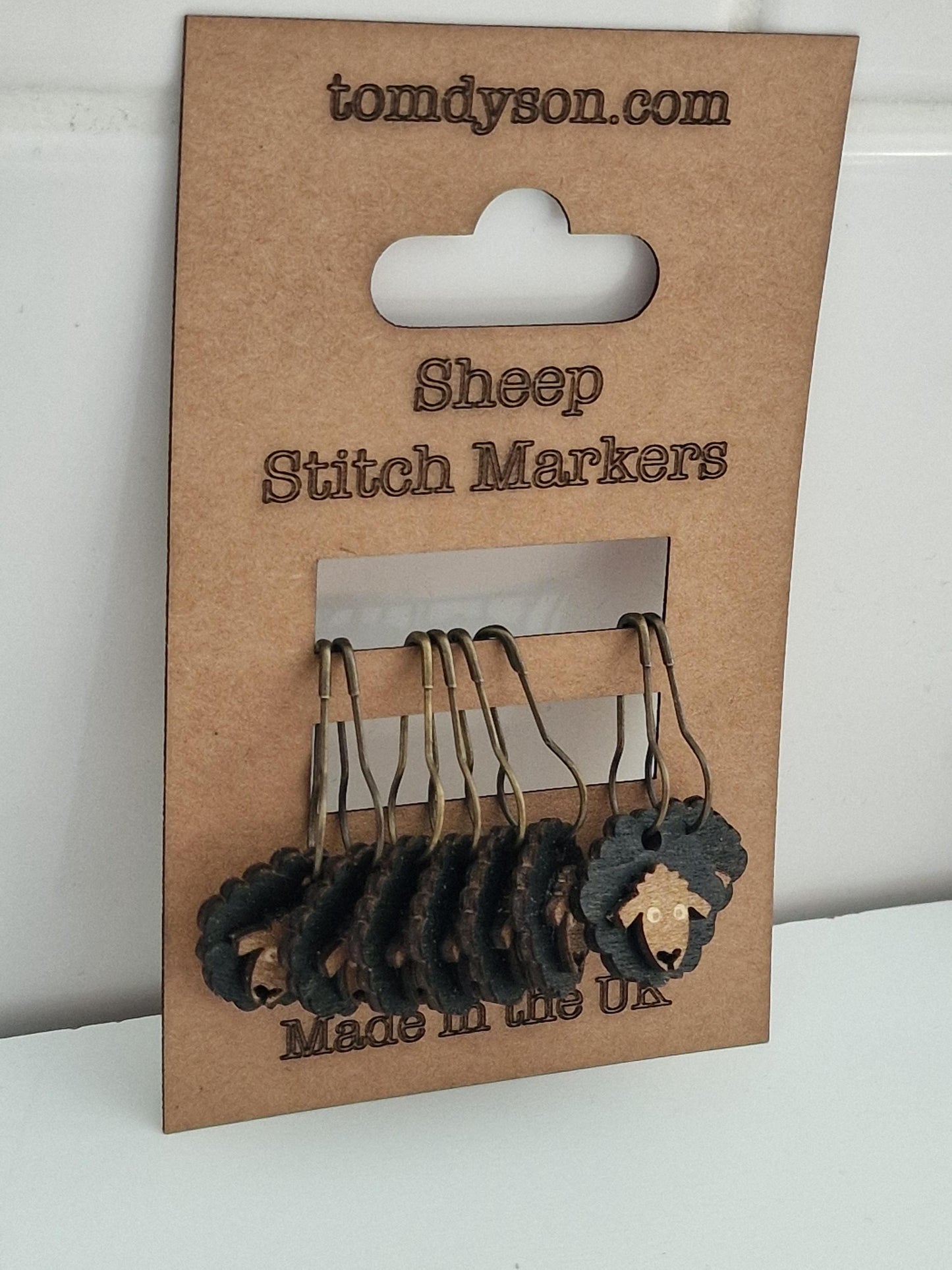 Sheep Stitch Markers: Birch Plywood Knitting Crochet Accessories (Set of 8)